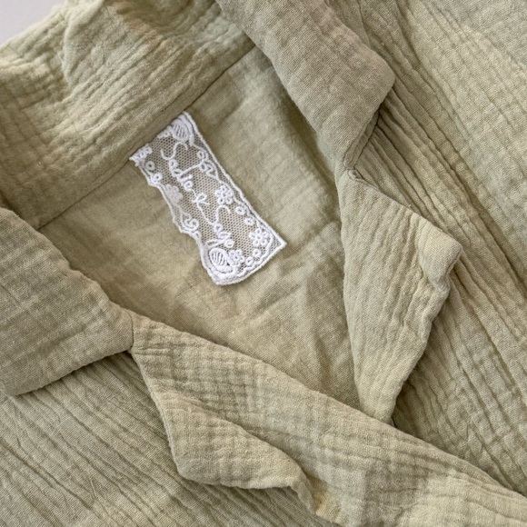 Sadie and Sage Blazer Jacket Lagenlook Boxy Art Boho Textured Button Down - Picture 4 of 6